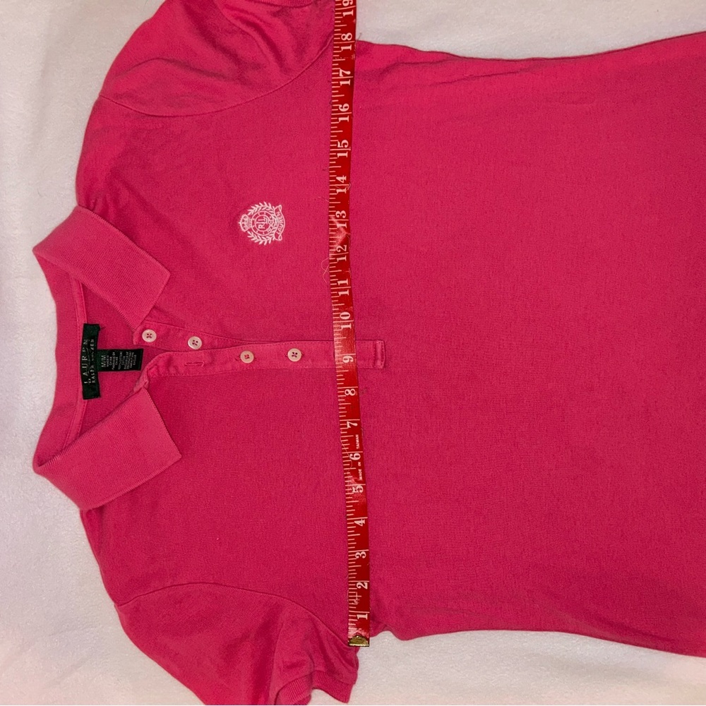 Lauren Ralph Lauren Bright Pink Short Sleeve Polo - Picture 5 of 5